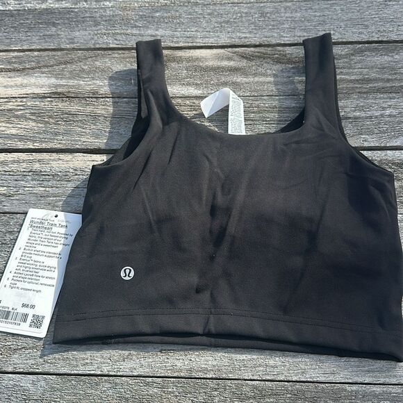 Lululemon Wunder Train Sweetheart Tank Top B/C Cup size 4 NWT‎ BLACK - Picture 7 of 8